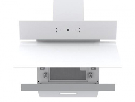 Вытяжка наклонная Midea MH60AN668GW белый/серебристый