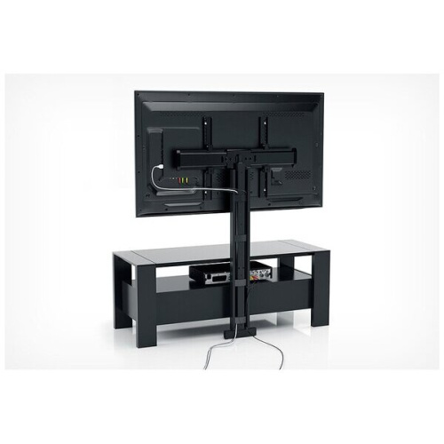 Стойка для ТВ HOLDER TV-34110 черный матовый+черное стекло