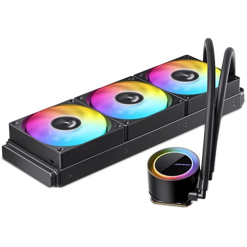 СВО JONSBO TG-360 ARGB Black LGA 2011/1700/1200/115X/AM5/AM4 (TDP 300W, ARGB Fan and Pump, PWM, Triple Fan 120mm) RE
