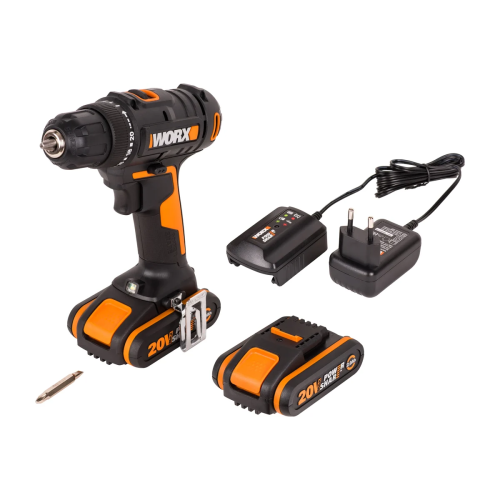 Дрель-шуруповерт аккумуляторная WORX WX100.2 2 АКБ 2Ач и ЗУ 0,4А сумка