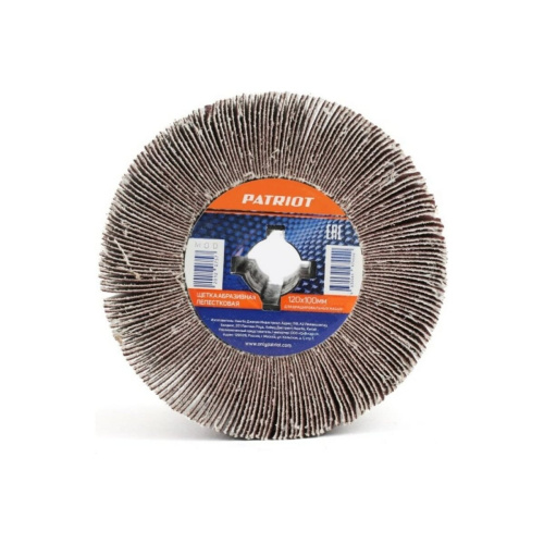 Щетка абразивная лепестковая для брашировальных машин Patriot 823010023 120х100ммР80