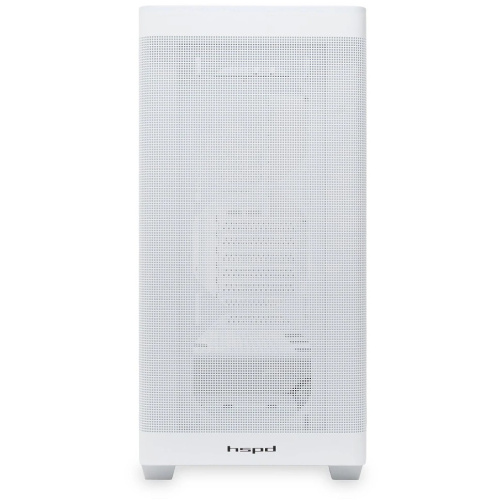 Корпус HSPD M740 (M740-TGWH), без БП, Mesh Mid Tower, White, TG, 0.6 SPCC, no fans, E-ATX, ATX, mITX, 170/400/200mm, 4x2.5", 2x3.5"