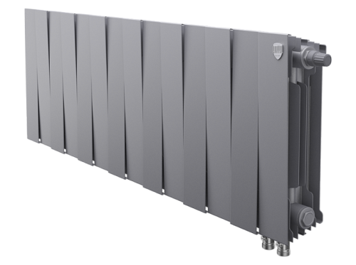 Биметаллический радиатор отопления  Royal Thermo Pianoforte 300 14 Секций Silver Satin Vdr