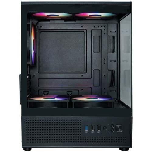 Корпус XASTRA Q300M 5FRGB Black (Q300M-5FC12F) mATX/Aquarium/Screewless/ 5x120mm FRGB FC fans
