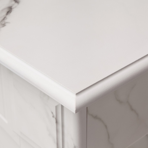 Электрокамин RealFlame Carolina 24/25,5 WT цвет мрамор белый с очагом Evrika 25,5 LED