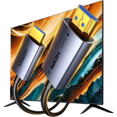 Кабель UGREEN HD183 (55507) HDMI 8K Fiber Optic Cable Male to Male Aluminum Shell 25m Dark Gray