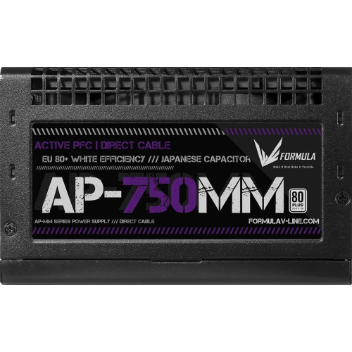 Блок питания Formula V Line AP-750MM, 750W, APFC, 80+, 12cm Fan
