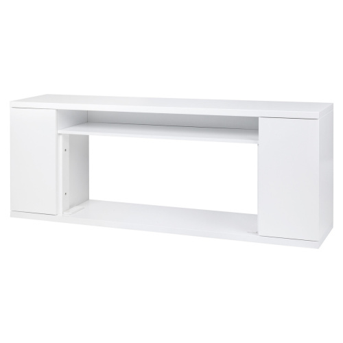 Портал каминный из МДФ линейный RealFlame Bergen 42 белый, полка над очагом