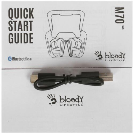 Наушники TWS A4Tech Bloody M70 черный