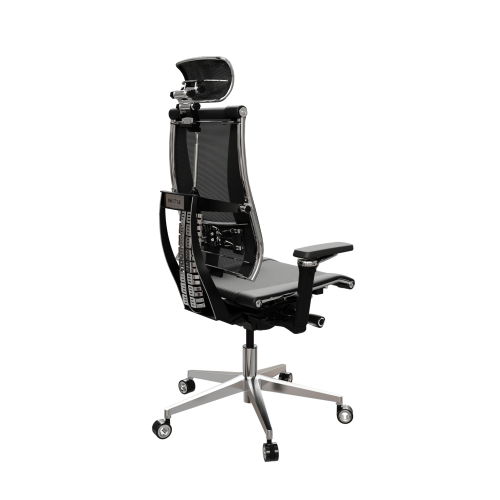 Кресло руководителя Метта Yoga 4DF B2-14D - YM93+Infinity (Z252343249) черный сетка/ткань крестов. алюминий хром