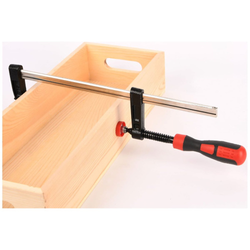 Струбцина Deli DL111250Z F-образная усиленная 500x120мм, макс. усилие зажима 3500N, резьба 16мм