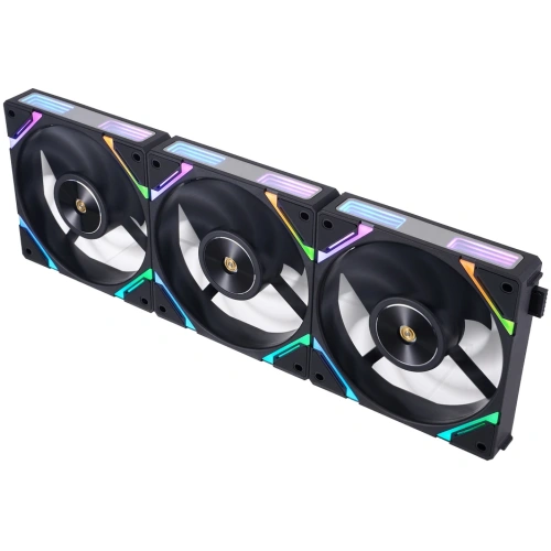 Комплект вентиляторов (3 шт.) 1STPLAYER XF7 Black (XF7-BK-3IN1) / 120mm ARGB 3pin 5V PWM 4pin 12V 600-2000rpm 56.8cfm 33.12dBA