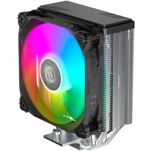 Кулер PentaWave PC-Z04E SRB ARGB LGA115X/1200/1700/AM4/AM5 (TDP 220W, 1*120mm ARGB PWM Fan, 4 тепловые трубки 6мм, 600-1850RPM)