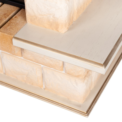 Электрокамин RealFlame Gracia 24/25,5 WT белый дуб с золотой патиной с очагом Irvine 24