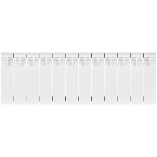 Биметаллический радиатор отопления Stout Vega 200 12 секций боковое подключение белый RAL 9016