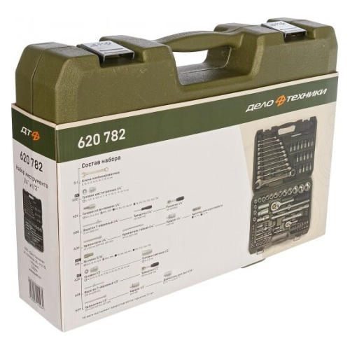 Набор инструмента Дело Техники 620782 1/2, 1/4 82 предмета