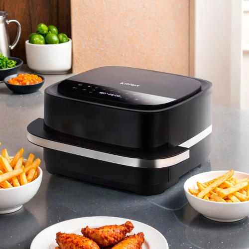 Аэрогриль Kitfort КТ-2289 черный и серебристый