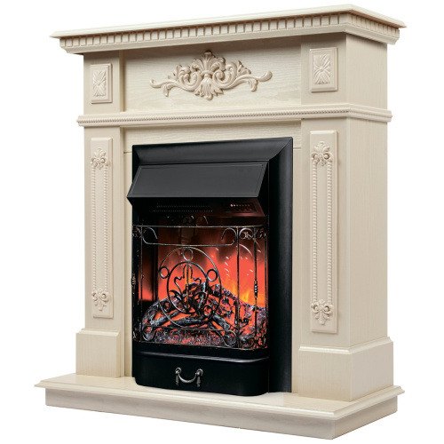 Электрокамин RealFlame Lilian WT жемчуг с очагом Majestic Lux Black RC