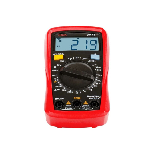 Мультиметр RGK DM-10 (779623) цифровой с поверкой