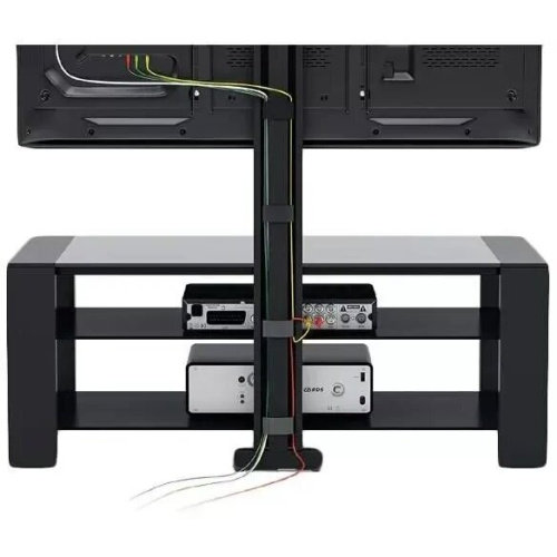 Стойка для ТВ HOLDER TV-32110 черный матовый+черное стекло