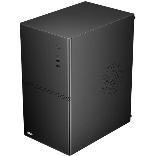 Корпус CBR V861 (PCC-MATX-V861-WPSU), без БП, mATX Minitower, 2*USB 2.0, HD Audio+Mic, Black