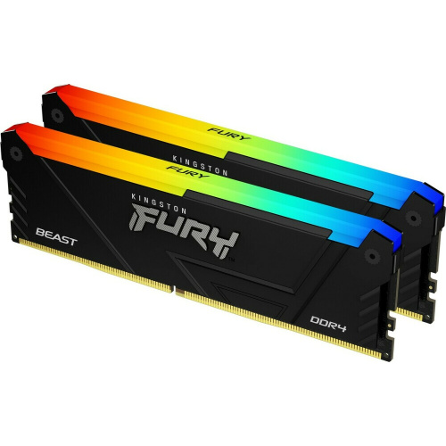 ОЗУ Kingston Fury Beast RGB KF432C16BB2AK2/64 DDR4 2x32GB 3200MHz RTL Gaming PC4-25600 CL16 DIMM 288-pin 1.35В dual rank с радиатором Ret
