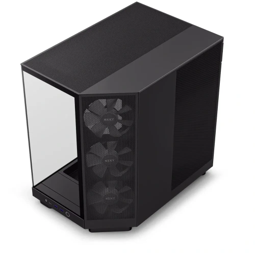 Корпус NZXT H6 Flow RGB (CC-H61FB-R1) без БП (2023), Midi-Tower, TG, 3x120mm 2xUSB-A 3.2 + 1xUSB-C ATX, mITX Black