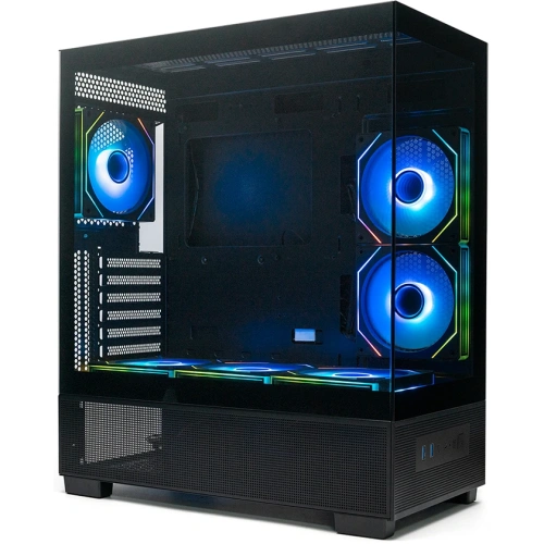 Корпус XASTRA Q500 6ARGB-C10-UC Black (Q500-6FM12A-C10-UC) ATX/Aquarium/Screewless/ 6x120mm ARGB PWM FM fans/Argb+PWM HUB 10port/ Type-C