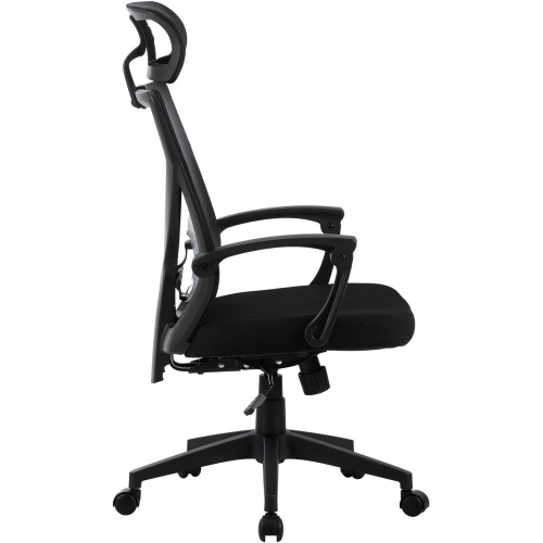 Кресло Cactus CS-MC414-BK черный сетка/ткань с подголов. крестов. пластик