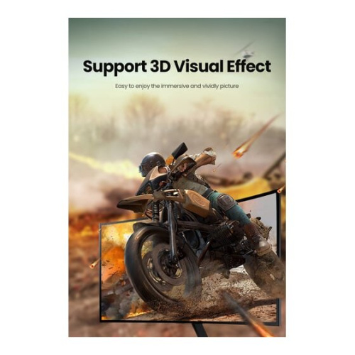 Кабель UGREEN DP114 80394 DP 1.4 Male to Male Plastic Case Braided Cable 5m Black