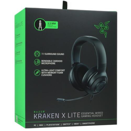Проводные наушники Razer Kraken X Lite черный