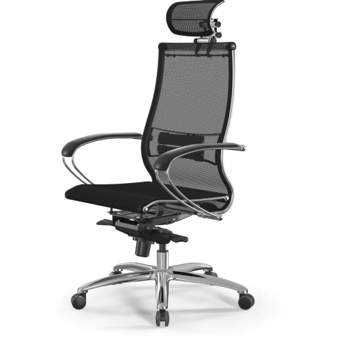 Кресло Метта Samurai S-2 (Z1D.2.15.49) черный сиденье черный сетка с подголов. крестов. металл хром