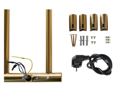 Электрический полотенцесушитель Stout Jazz Round 80*50 Золотой Хром 585