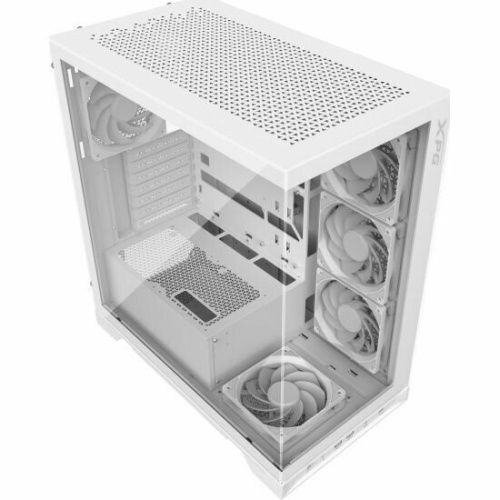 Корпус XPG Invader X White (INVADERXMT-WHCWW) Mid-Tower Gaming ATX PC Case with Panoramic View, Tempered Glass Panels, and RGB Lighting Black
