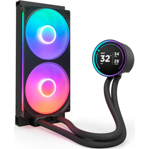 СВО NZXT Kraken Elite 280 RGB (RL-KR28E-B2) (250W, 280mm, LED temp., Black/ Fans 2x140mm, 98.61)