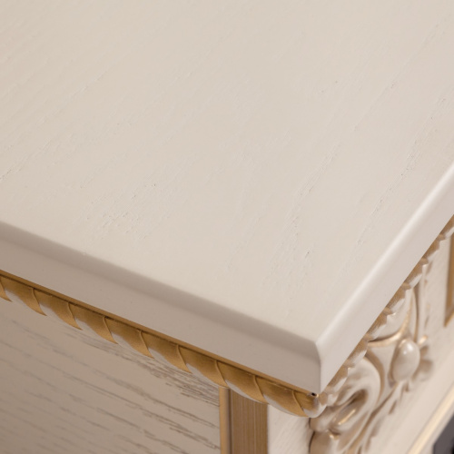 Электрокамин RealFlame Siena 42/BV WT белый дуб с золотой патиной с очагом Beverly 1000