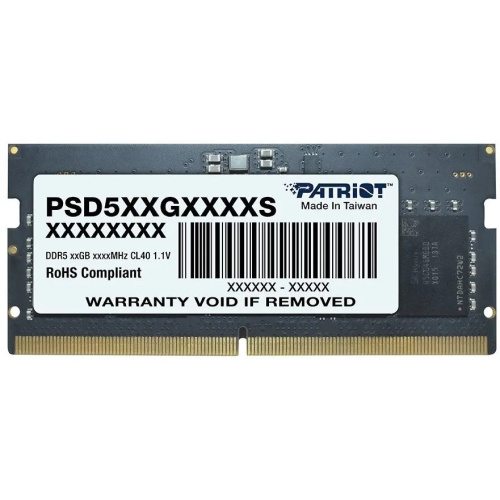 ОЗУ Patriot Signature PSD516G560081S DDR5 16Gb 5600MHz RTL PC5-44800 CL46 SO-DIMM ECC 288-pin 1.1В single rank Ret