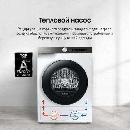 Сушильная машина Samsung DV90T5240AW/LP белый