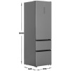 Холодильник многодверный Hisense RM469N4ACD серебристый