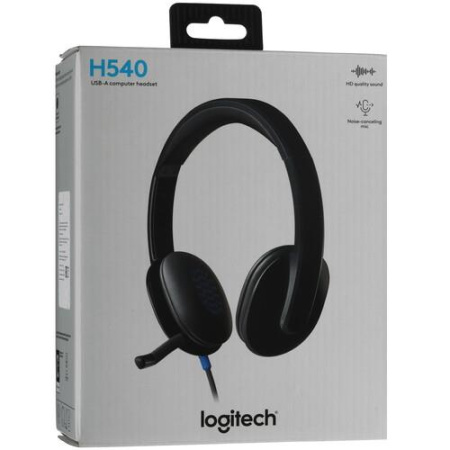 Проводные наушники Logitech H540 черный