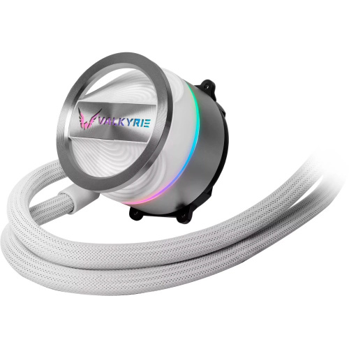 СВО Valkyrie Dragonfang 240 White (HW GL240W) / 2x120mm ARGB fans, 800-2150RPM, 80CFM, 29dBA, 250W TDP