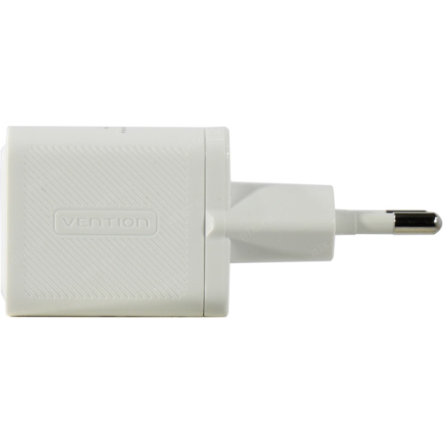 Сетевое зарядное устройство Vention FEQW0-EU на 2 порт USB С+A GaN 30W Белый