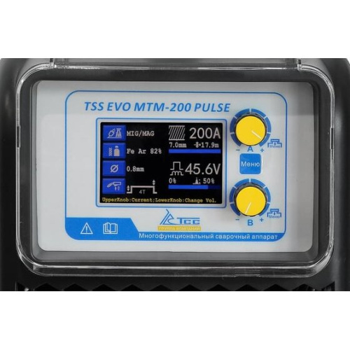 Сварочный полуавтомат ТСС EVO MTM-200 Pulse (35272) инвертор MMA/TIG/MIG 5.04кВт