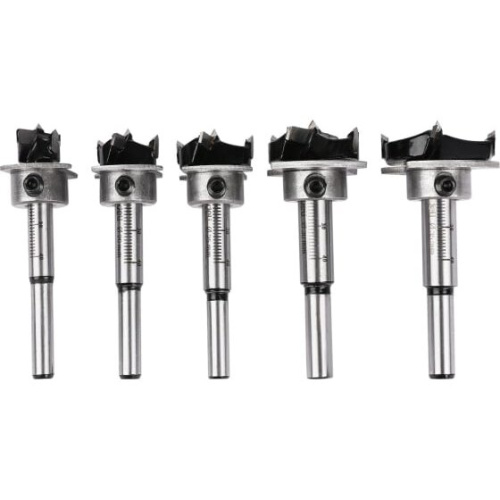 Набор сверл Форстнера Deli DH-MKK005-ED1 5 шт (15/20/25/30/35мм) ограничитель глубины, пласт. кейс