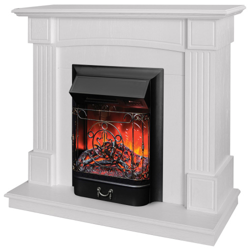 Электрокамин RealFlame Andrea WT фактурный белый с очагом Majestic Lux Black RC