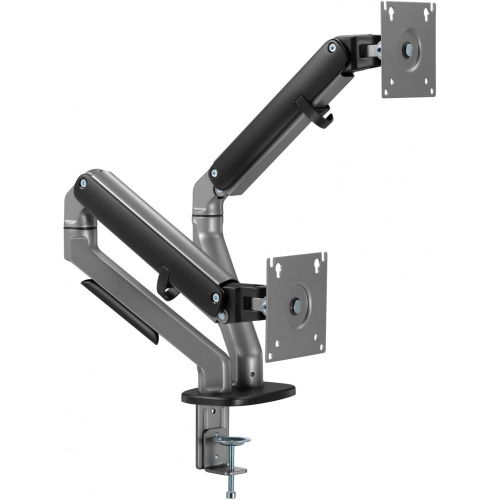 Кронштейн для мониторов Ultramounts UM 735BL черный/серый 17"-27" макс.7кг крепление к столешнице поворот и наклон